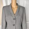 Suit Studio Polyester Pant Suit Size 4P Light Gray Pockets Shawl Collar 2PC
