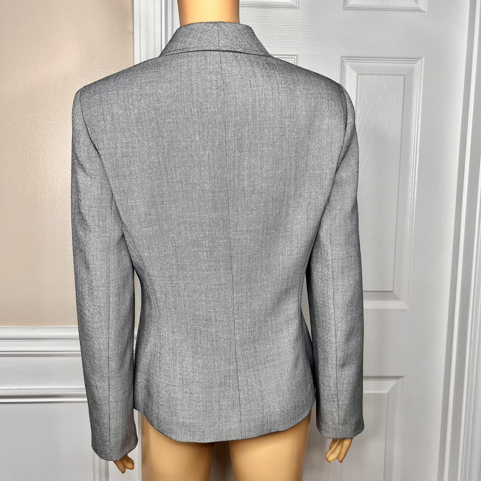 Suit Studio Polyester Pant Suit Size 4P Light Gray Pockets Shawl Collar 2PC
