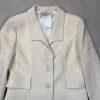 Valentino Boutique Vintage Wool Blazer 10 Vanilla Shawl Collar Made in Italy