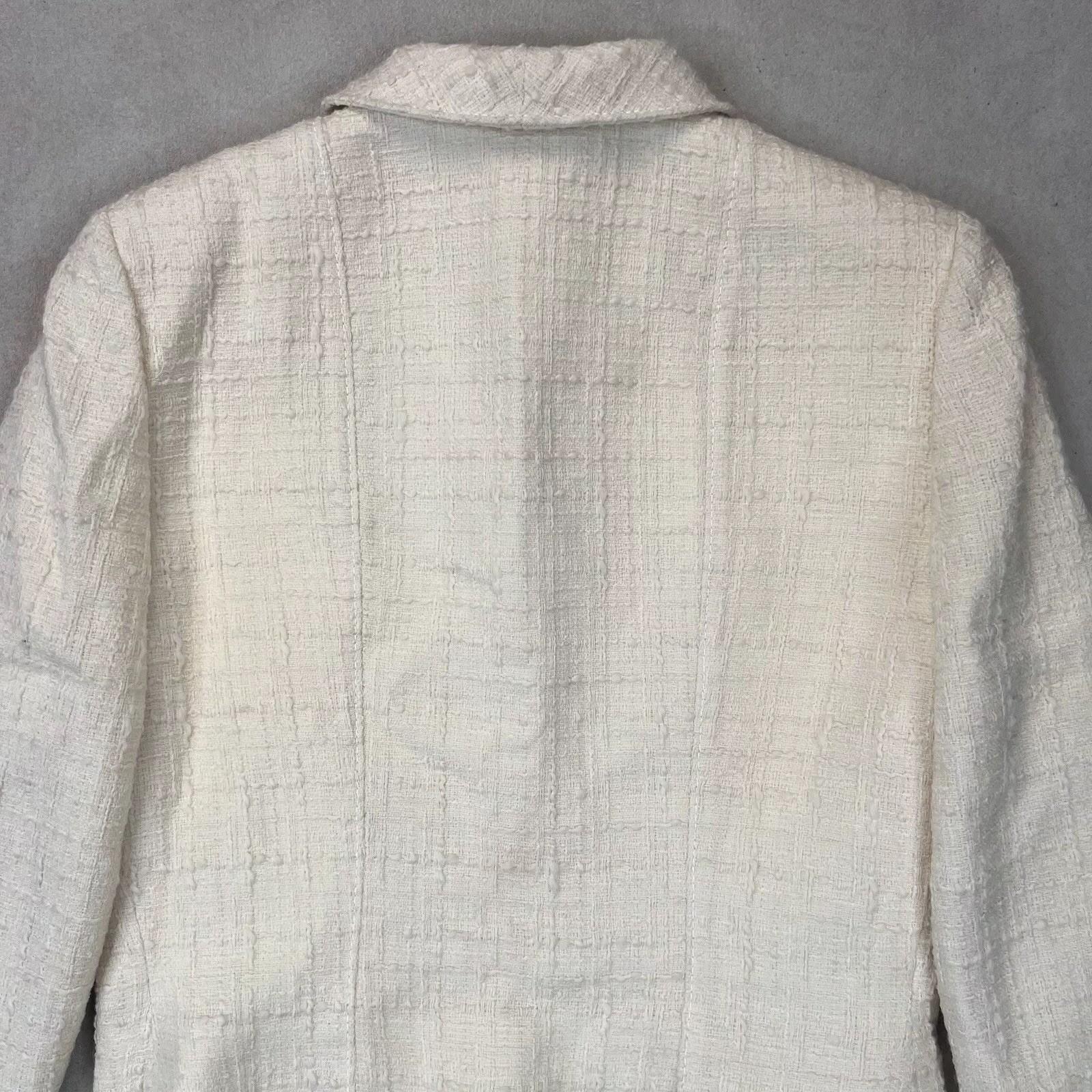 Valentino Boutique Vintage Wool Blazer 10 Vanilla Shawl Collar Made in Italy