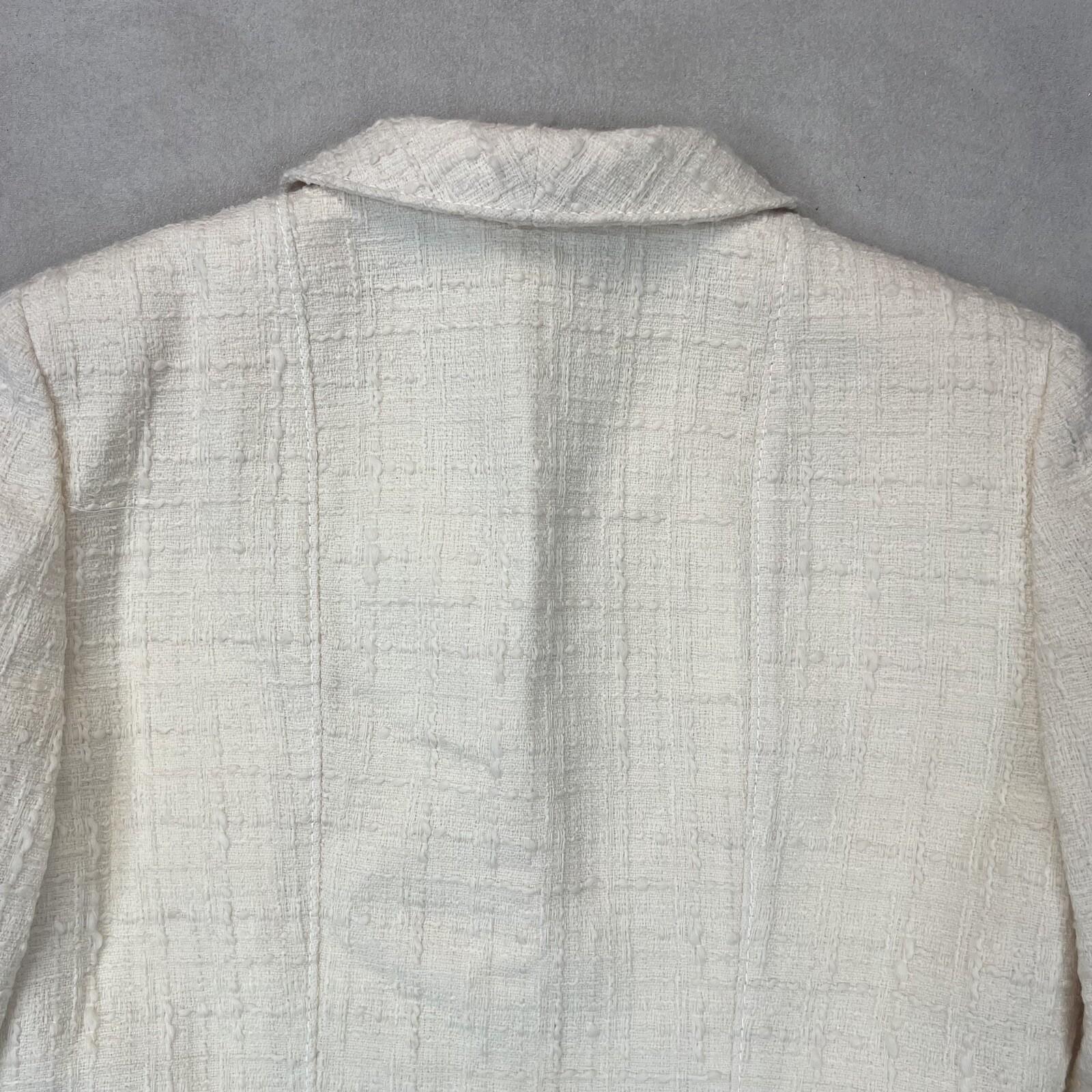 Valentino Boutique Vintage Wool Blazer 10 Vanilla Shawl Collar Made in Italy