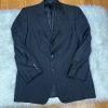 Cremieux Loro Piana Men Wool Suit Size 44L Pants 38x29 Dark Blue Striped 2PC