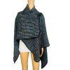 Jones New York Tweed Wrap Knit Cape Poncho Shawl One Size Toggle Closure
