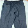 Cremieux Loro Piana Men Wool Suit Size 44L Pants 38x29 Dark Blue Striped 2PC