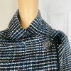 Jones New York Tweed Wrap Knit Cape Poncho Shawl One Size Toggle Closure