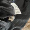 Cremieux Loro Piana Men Wool Suit Size 44L Pants 38x29 Dark Blue Striped 2PC