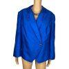 10-2932.jpg John Meyer Polyester Blazer Size 20W Blue Beaded Embroidered Shawl Collar