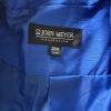 10-2939.jpg John Meyer Polyester Blazer Size 20W Blue Beaded Embroidered Shawl Collar