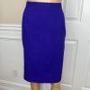 Jones New York Vintage Wool Skirt Suit Size 10 Purple Double Breasted Collarless