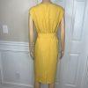Kasper Women Polyester Stretch Dress Size 10 Butter Lined Belted Sleeveless