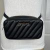 Michael Kors Leather Belt Bag Black Quilted Convertible Gold Tone Fanny Pack