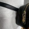 Michael Kors Leather Belt Bag Black Quilted Convertible Gold Tone Fanny Pack