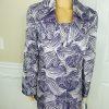 St Anthony Polyester Metallic Blazer Size 16W Purple Silver Shawl Collar New