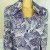 St Anthony Polyester Metallic Blazer Size 16W Purple Silver Shawl Collar New