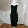 PANTAGIS Vintage Green Velour Strappy Tiered Whimsigoth  Stretch Dress Size 14W