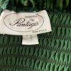 PANTAGIS Vintage Green Velour Strappy Tiered Whimsigoth  Stretch Dress Size 14W