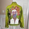 LEVI STRAUSS Women Wash Green Distressed Embroidered Denim Size M