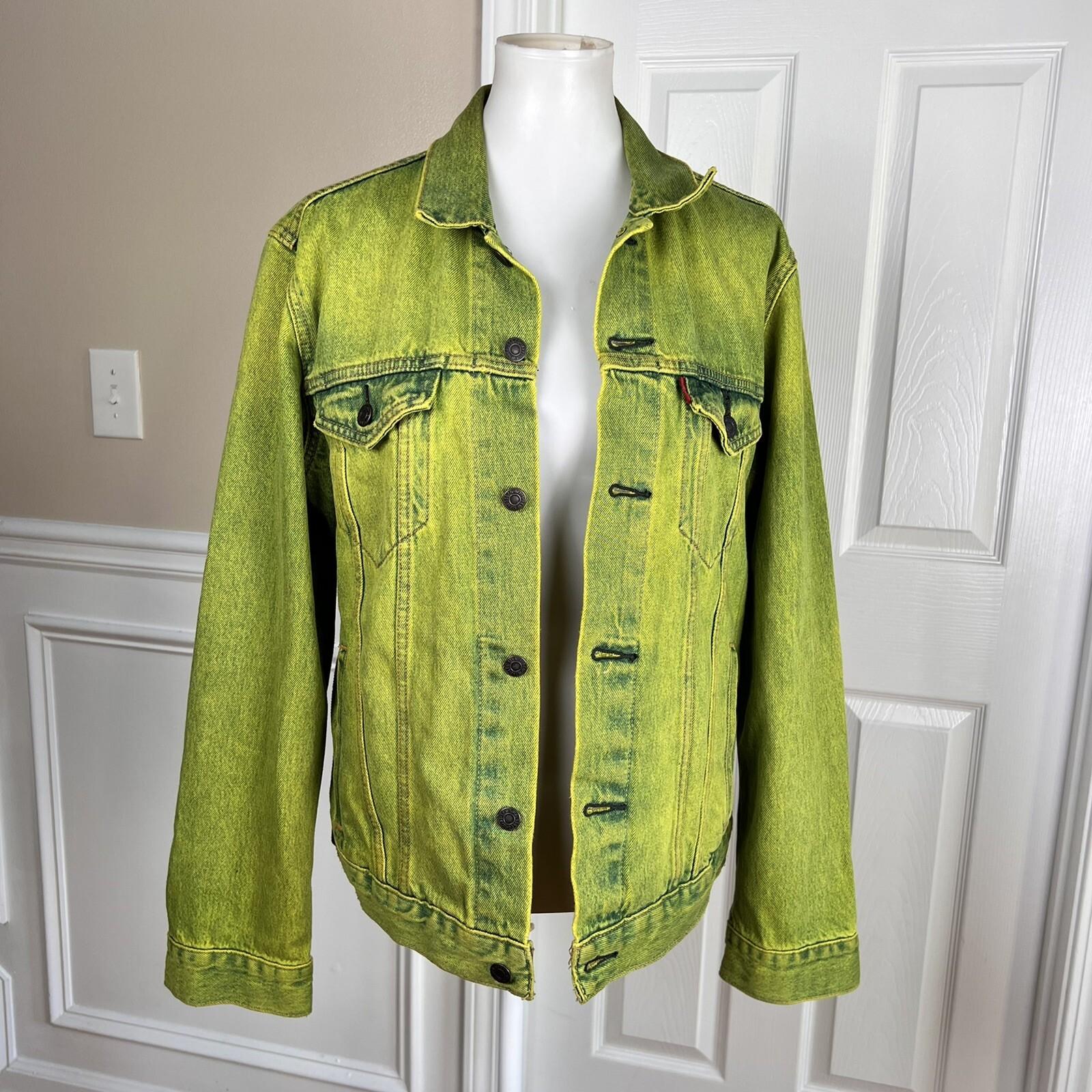 LEVI STRAUSS Women Wash Green Distressed Embroidered Denim Size M