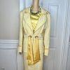 Ben Marc Int Polyester Rayon Skirt Suit Top 12 Yellow Gold Beaded Sequin 3PC
