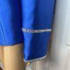 Tally Taylor Polyester Blazer Size 16 Royal Blue Beaded Shawl Ruffle Collar New