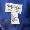 Tally Taylor Polyester Blazer Size 16 Royal Blue Beaded Shawl Ruffle Collar New