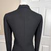 Nine West Polyester Blazer Jacket Size 6 Black Lined Shawl Collar Faux Pockets