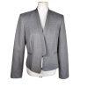 Nine and Co Polyester Blazer Suit Size 10 Gray  Lined Stand Up Collar Open Front