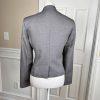 Nine and Co Polyester Blazer Suit Size 10 Gray  Lined Stand Up Collar Open Front