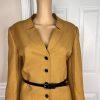 Tahari ASL Polyester Blazer Size 14 Honey Women Belted Lined Stand Up Collar