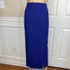 Clara Clara Polyester Skirt Suit Size 10 Purplish Blue Beaded Shawl Collar 2PC