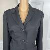 Kasper Women Polyester Pant Suit Size 12 Black Lined Notch Collar 2PC