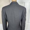 Kasper Women Polyester Pant Suit Size 12 Black Lined Notch Collar 2PC