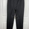 Kasper Women Polyester Pant Suit Size 12 Black Lined Notch Collar 2PC