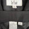 Kasper Women Polyester Pant Suit Size 12 Black Lined Notch Collar 2PC