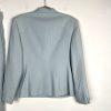 LARRY LEVINE Vtg Double Breasted Pant Suit Size 12 Powder Blue Business Career