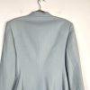 LARRY LEVINE Vtg Double Breasted Pant Suit Size 12 Powder Blue Business Career