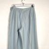 LARRY LEVINE Vtg Double Breasted Pant Suit Size 12 Powder Blue Business Career