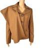 Le Suit Polyester Cinnamon Pant Suit Size 10 Lined Notch Collar Faux pockets 2PC