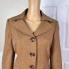 Le Suit Polyester Cinnamon Pant Suit Size 10 Lined Notch Collar Faux pockets 2PC