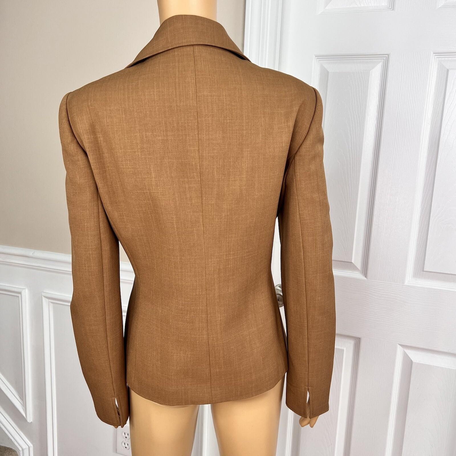 Le Suit Polyester Cinnamon Pant Suit Size 10 Lined Notch Collar Faux pockets 2PC