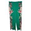 Gabrielle Union NY& Co Women Wide Leg Pants Size XL Green Floral Slacks Stretch