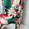 Gabrielle Union NY& Co Women Wide Leg Pants Size XL Green Floral Slacks Stretch