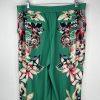 Gabrielle Union NY& Co Women Wide Leg Pants Size XL Green Floral Slacks Stretch