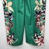 Gabrielle Union NY& Co Women Wide Leg Pants Size XL Green Floral Slacks Stretch