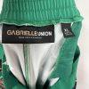 Gabrielle Union NY& Co Women Wide Leg Pants Size XL Green Floral Slacks Stretch