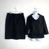 Suit Studio Women Polyester Skirt Suit 18 Black Shawl Collar Belted Pleated