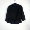 Suit Studio Women Polyester Skirt Suit 18 Black Shawl Collar Belted Pleated