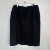 Suit Studio Women Polyester Skirt Suit 18 Black Shawl Collar Belted Pleated