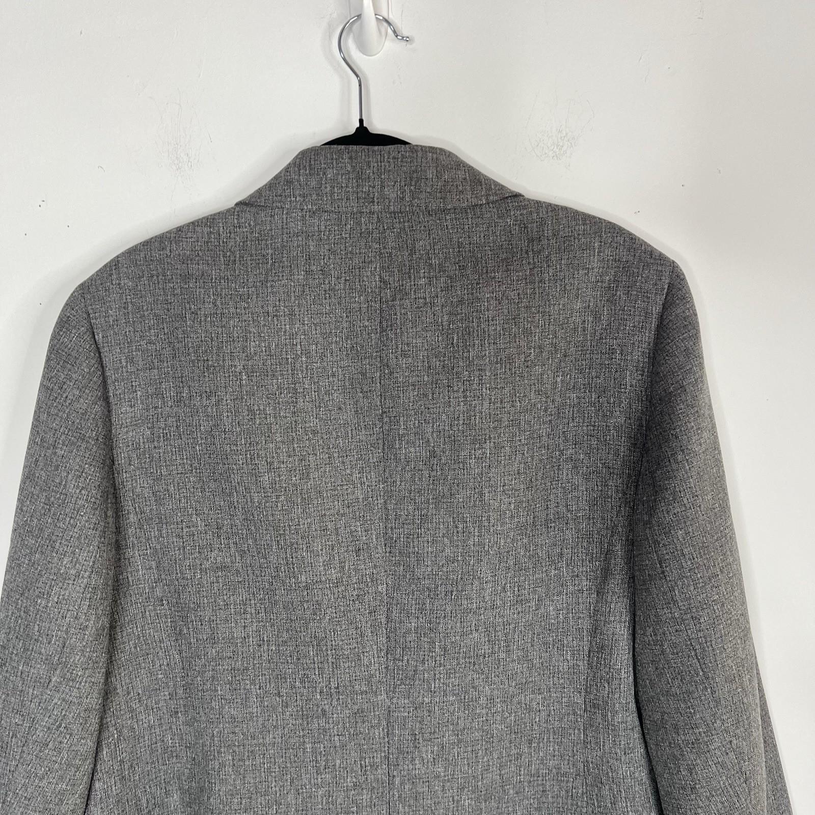 Le Suit Women Polyester Pant Suit 14W Gray Lined Career Business Classic