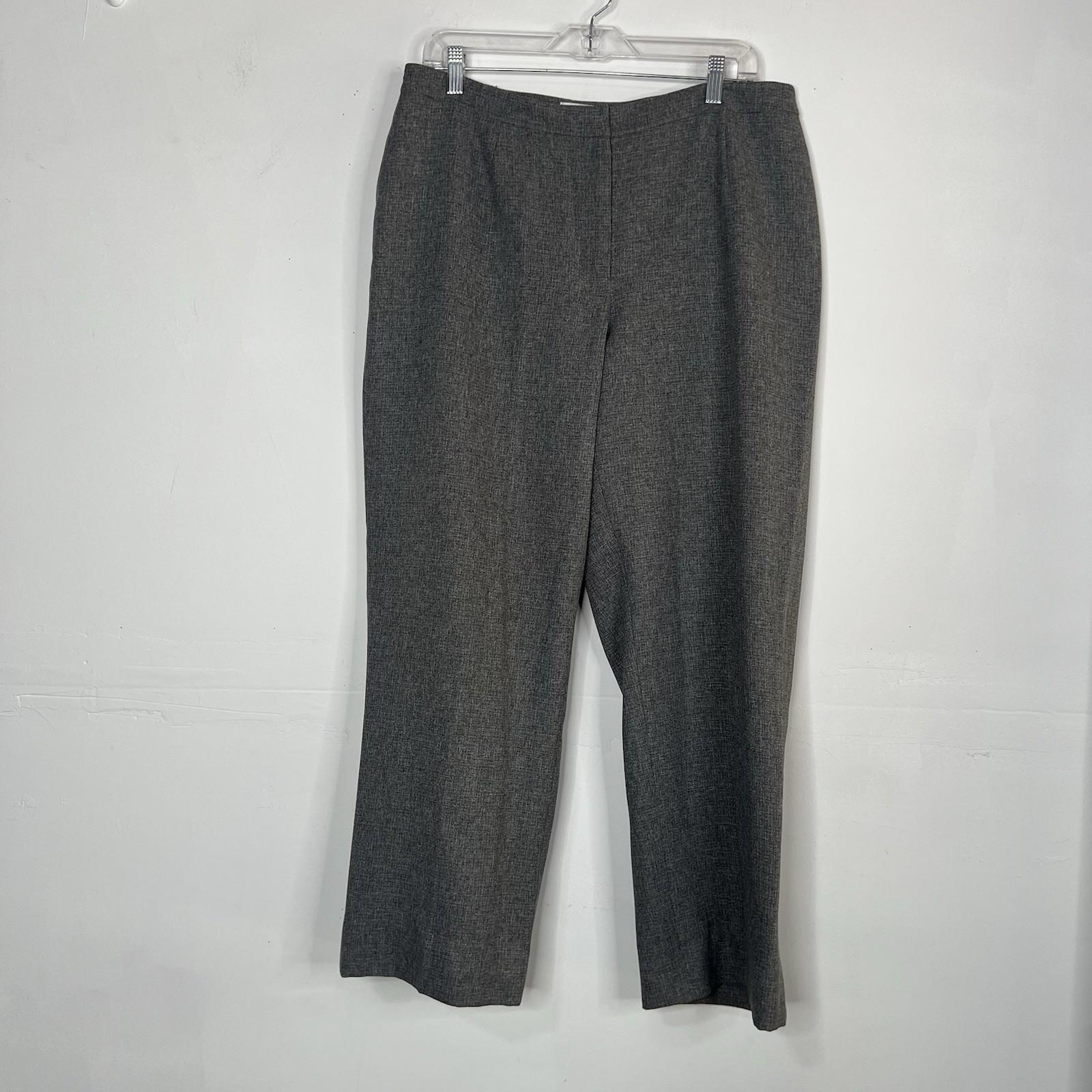 Le Suit Women Polyester Pant Suit 14W Gray Lined Career Business Classic